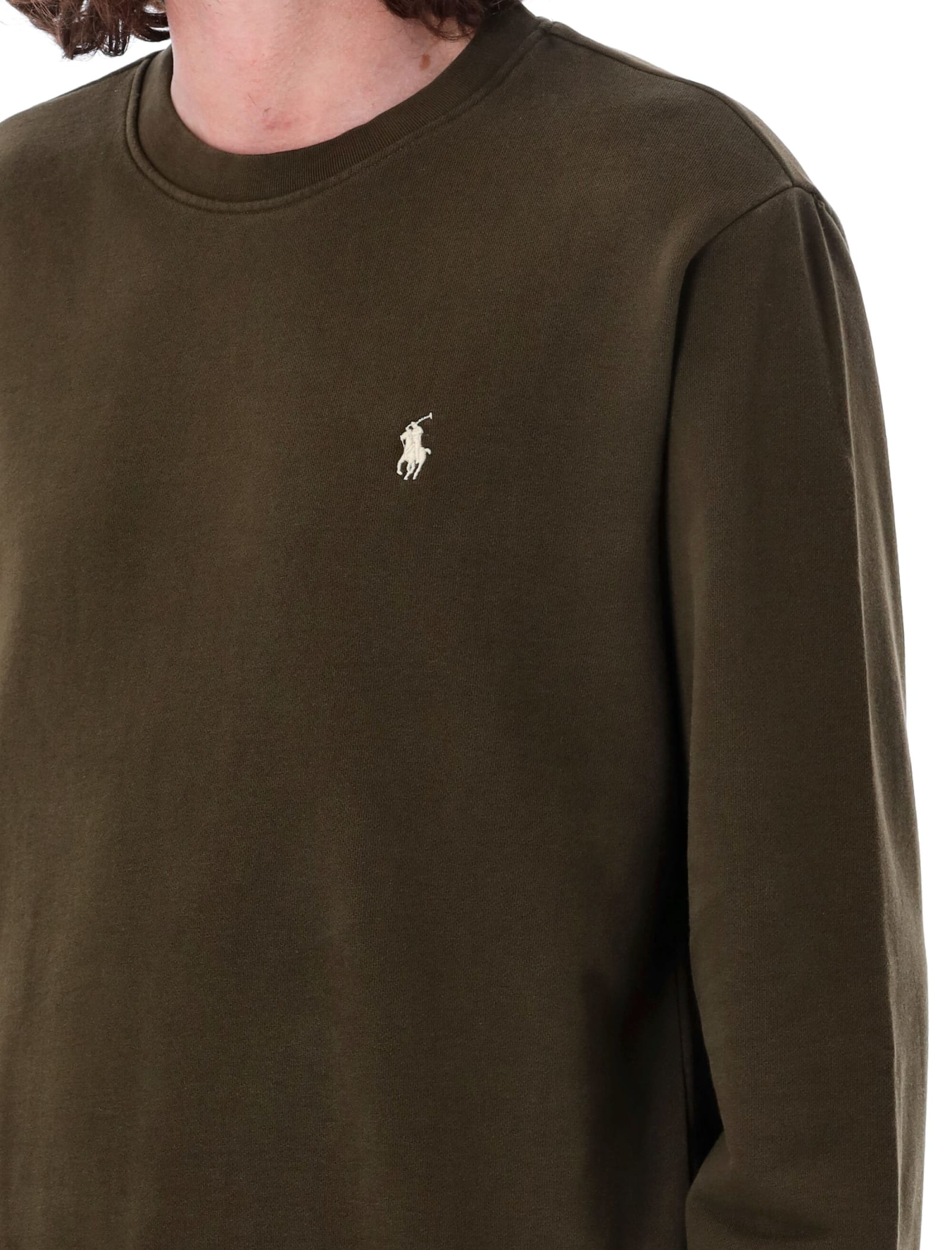 Shop Ralph Lauren Crew Neck Sweatshirt In Green