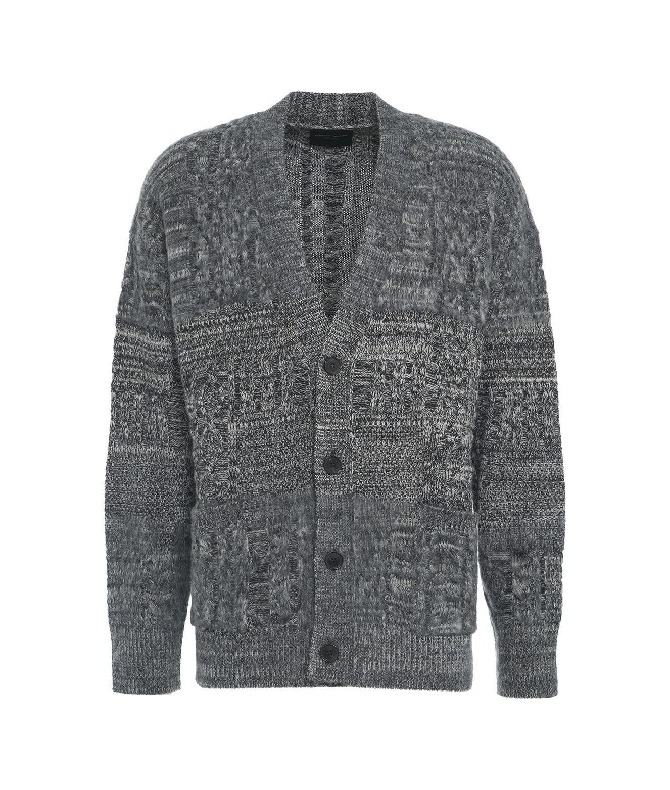 ROBERTO COLLINA BUTTON-UP V-NECK CARDIGAN 