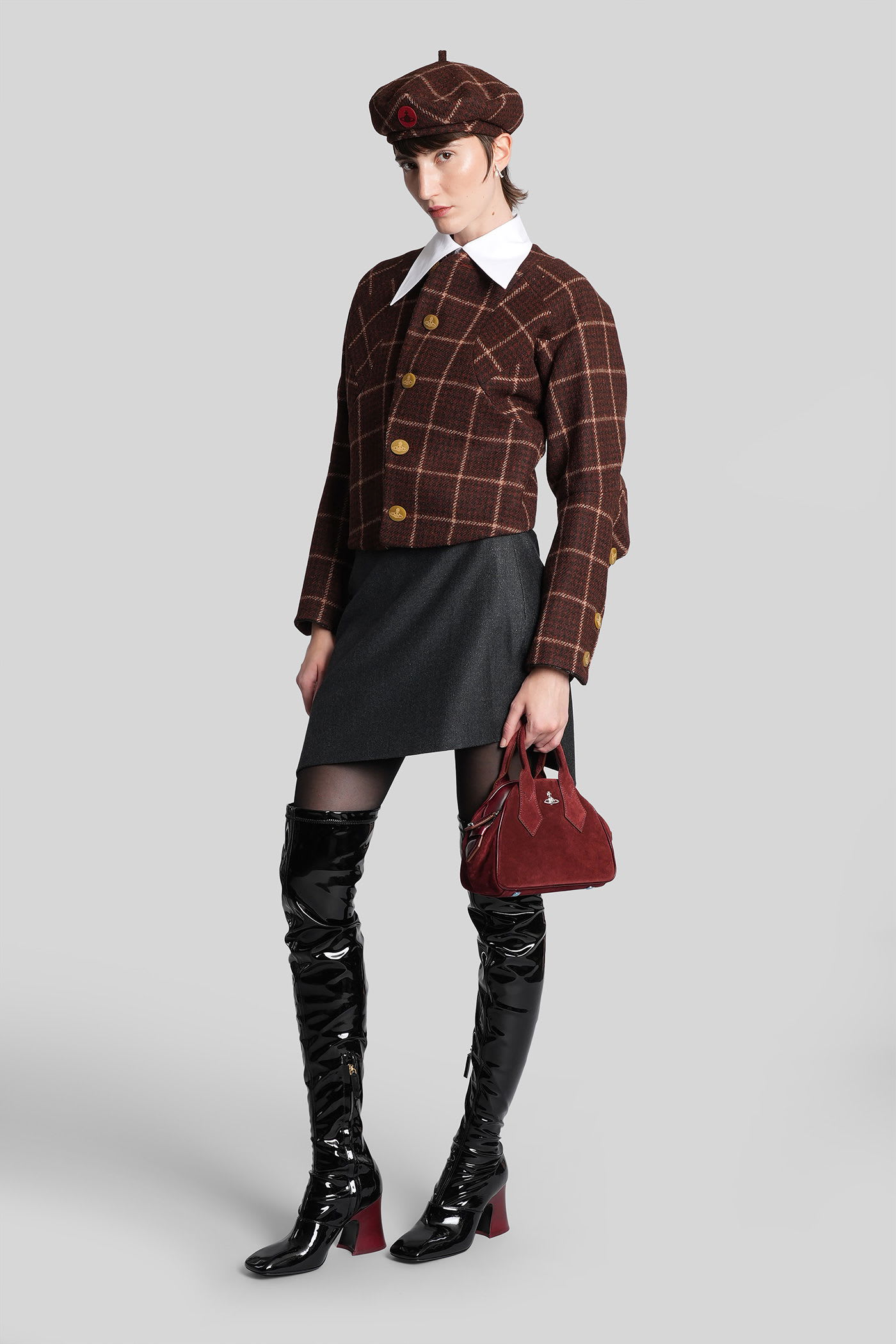 Vivienne Westwood Pourpoint Jkt Casual Jacket In Brown Wool In Brown