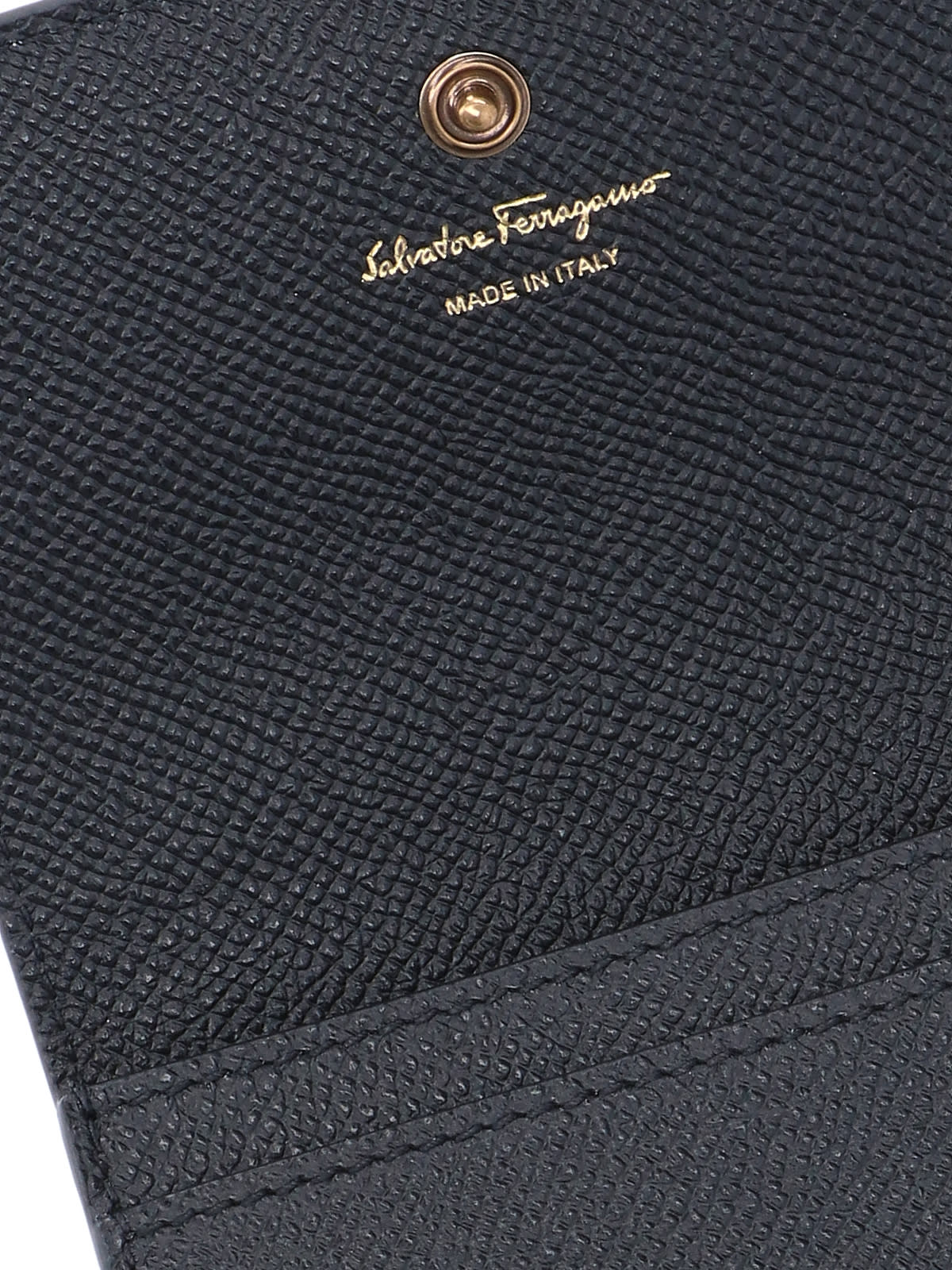 Shop Ferragamo Wallet With Gancini In Black