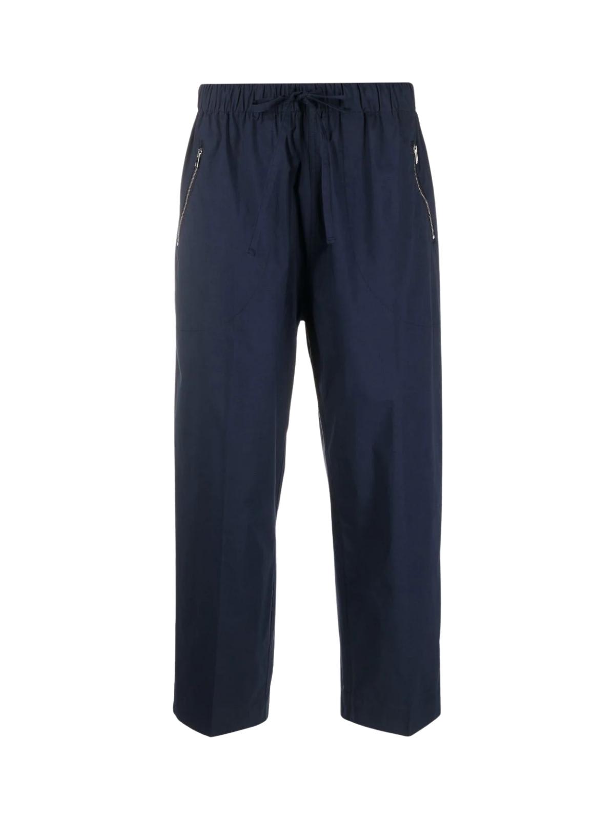 Seventy Elastic Waist Cotton Trousers With Zip