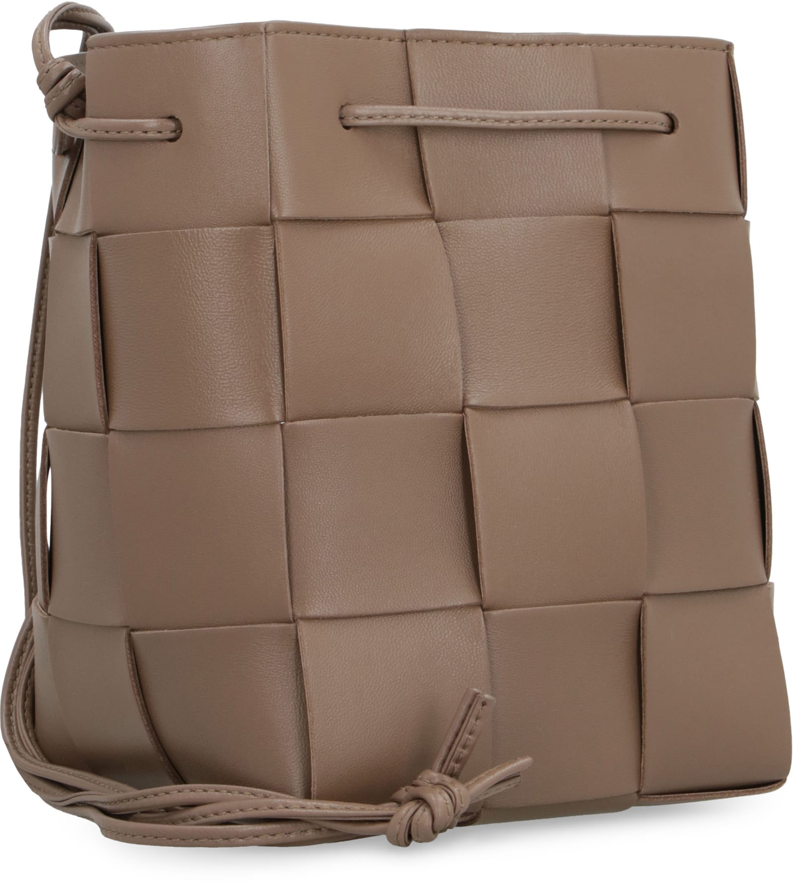 Shop Bottega Veneta Cassette Leather Bucket Bag