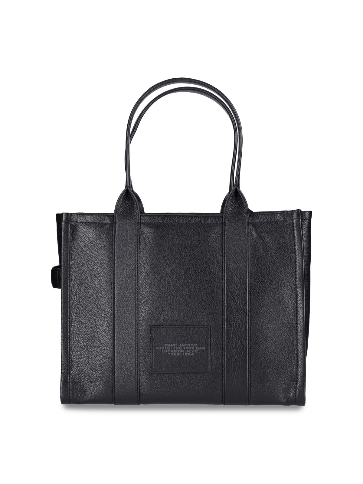 Marc Jacobs Small The Tote Bag Grain-leather In Black