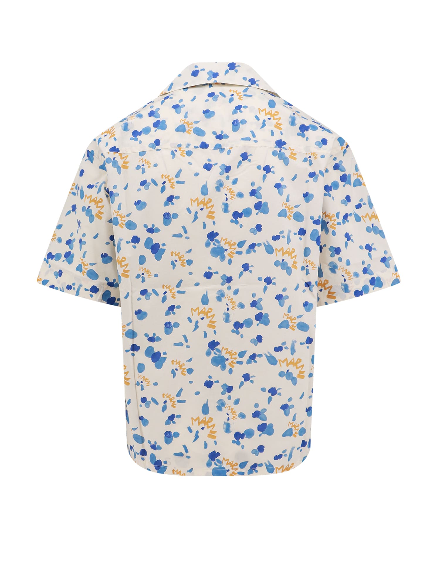 Shop Marni Shirt In Neutrals/blue