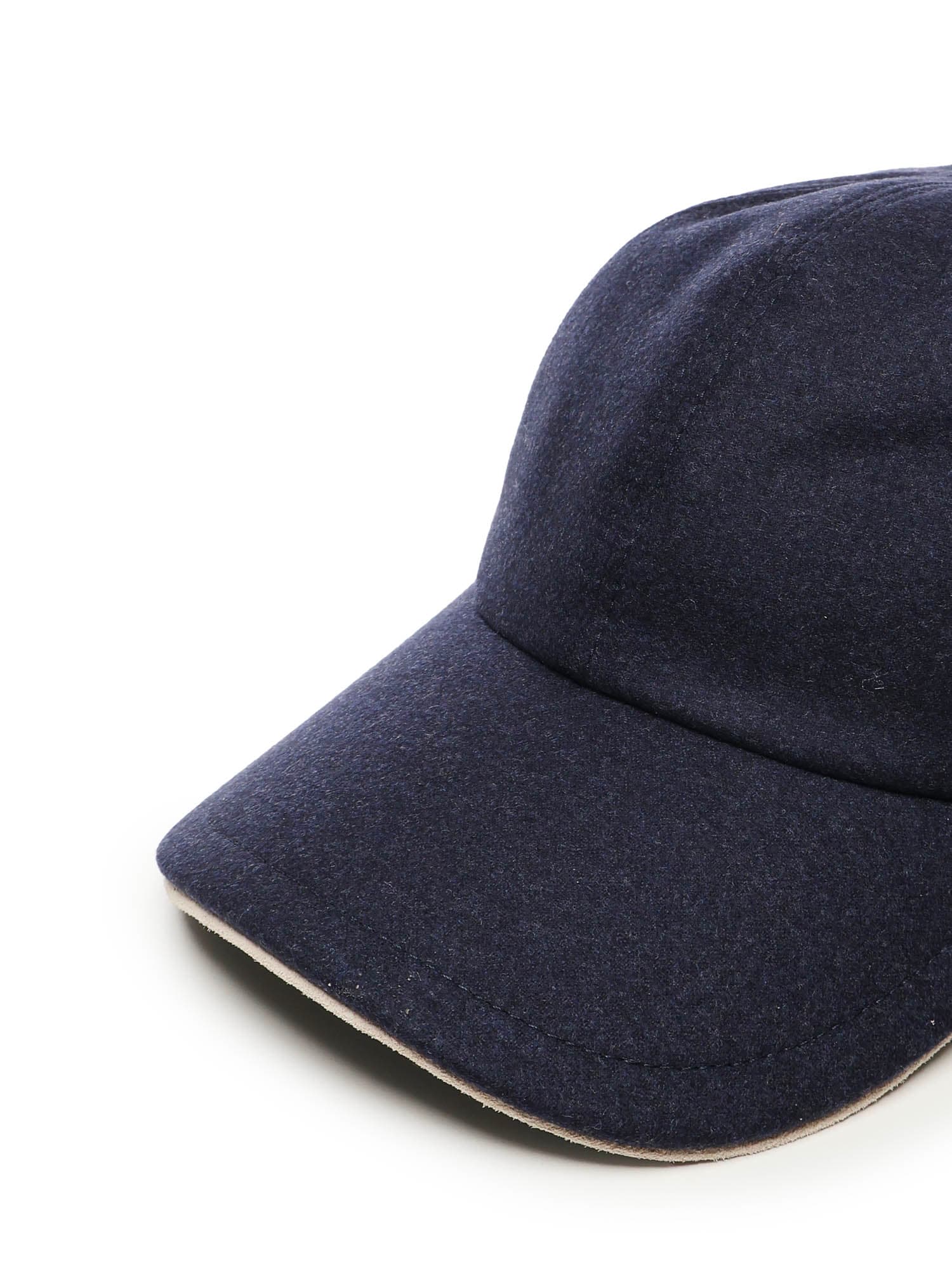 Eleventy Wool Baseball Cap In Blue
