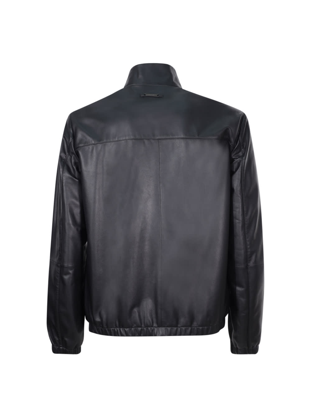 Shop Giorgio Armani Full Zip Blouson  In Black