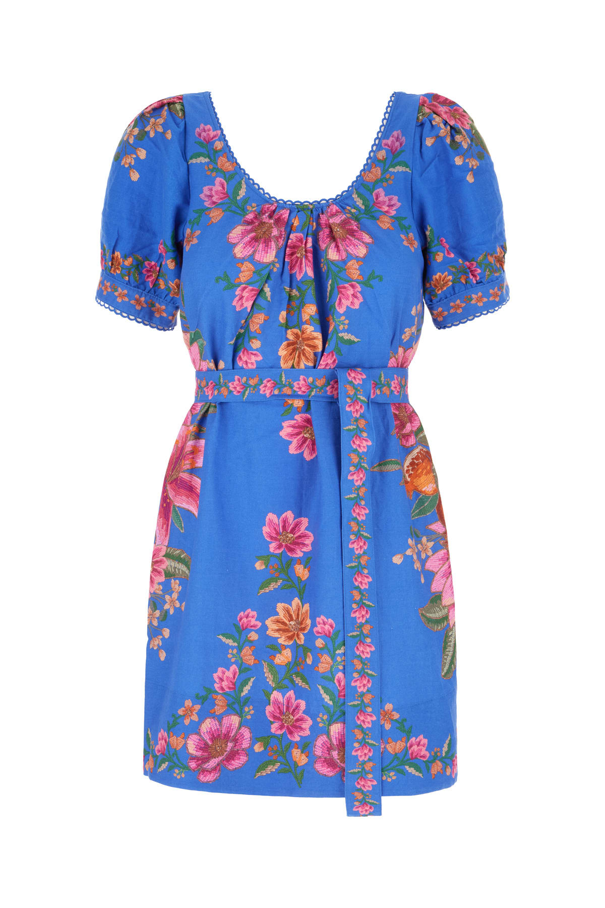 Farm Rio Printed Linen Blend Dress