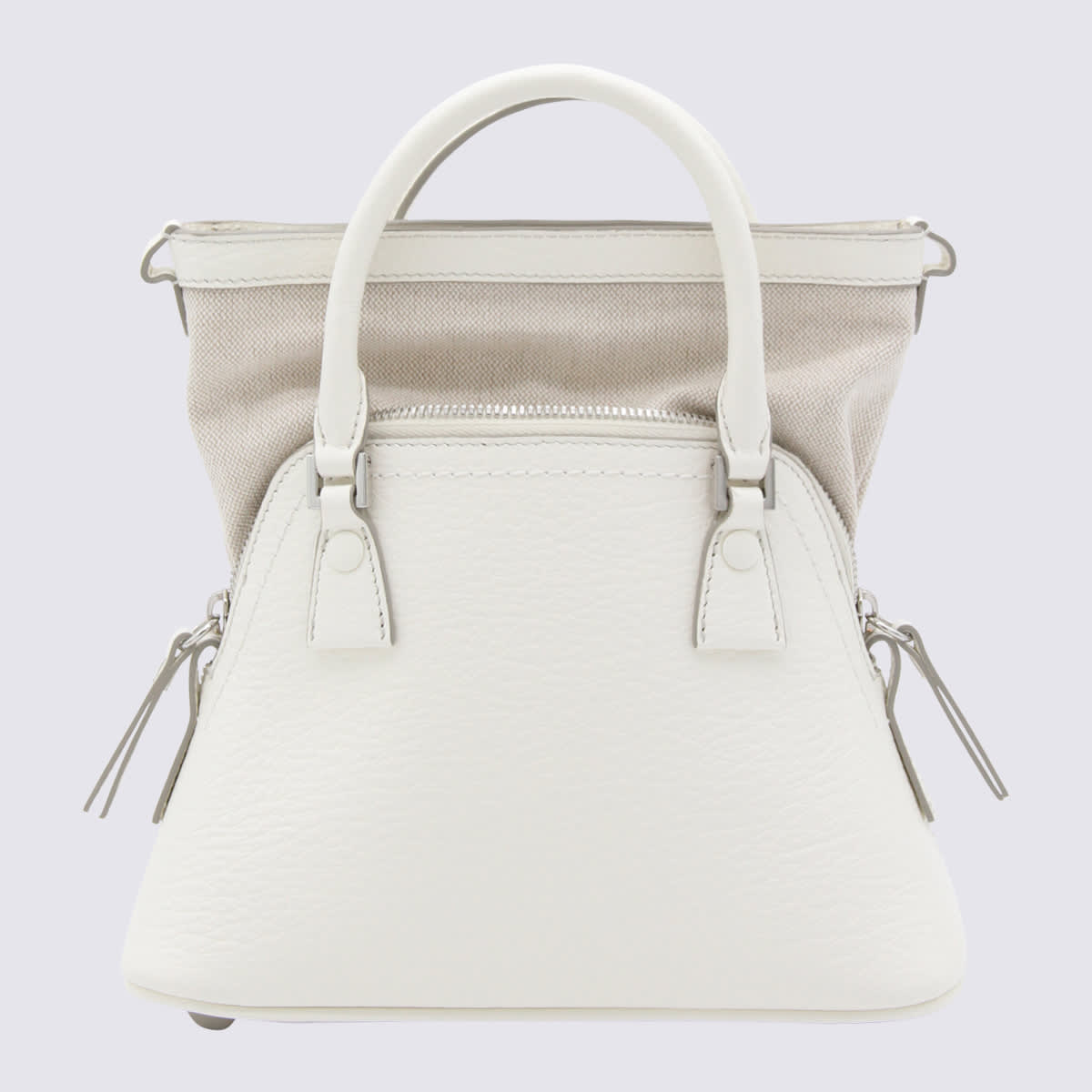 Shop Maison Margiela White Leather 5ac Classique Micro Crossbody Bag