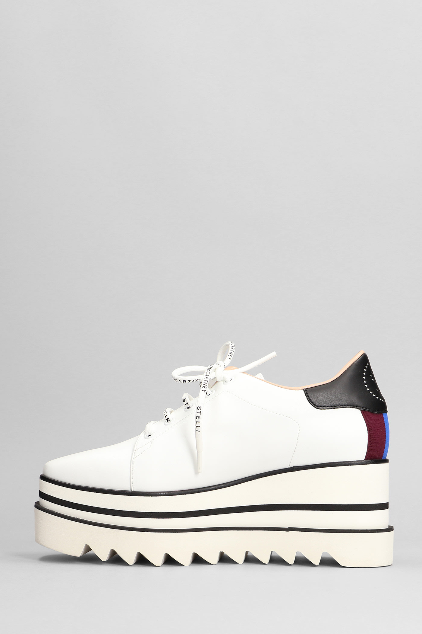 Shop Stella Mccartney Lace Up Shoes In White Leather