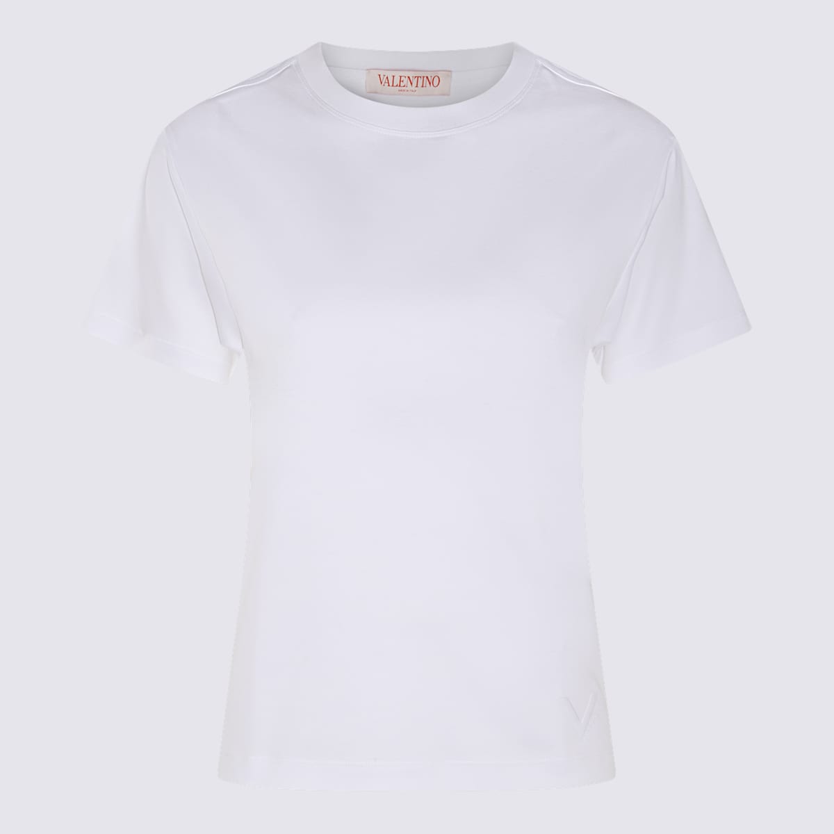 Shop Valentino White Cotton T-shirt