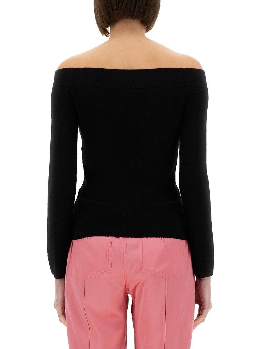 TOM FORD OFF-SHOULDER LONG-SLEEVED KNITTED TOP