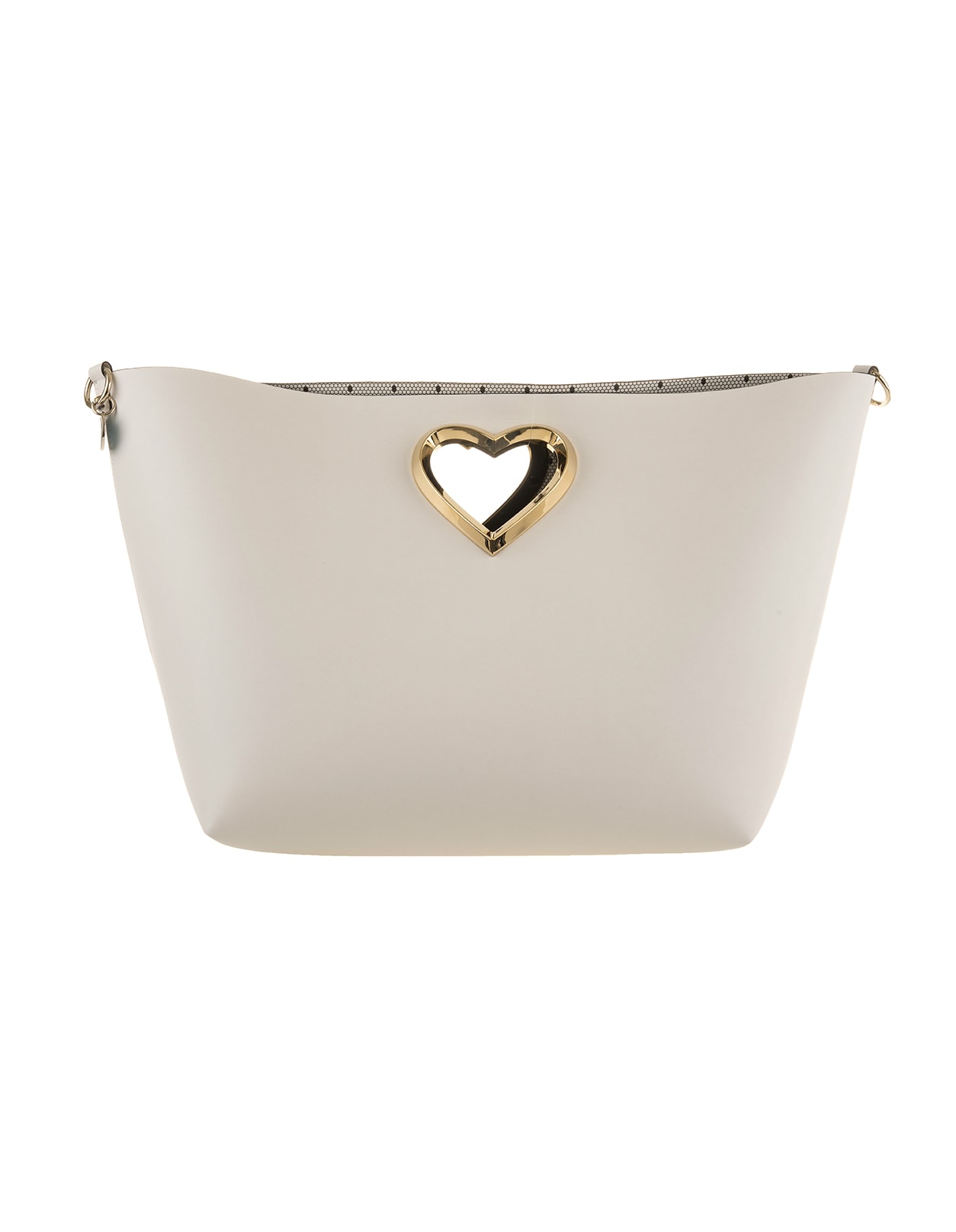 White Handbag With Cut-out Heart Valentino