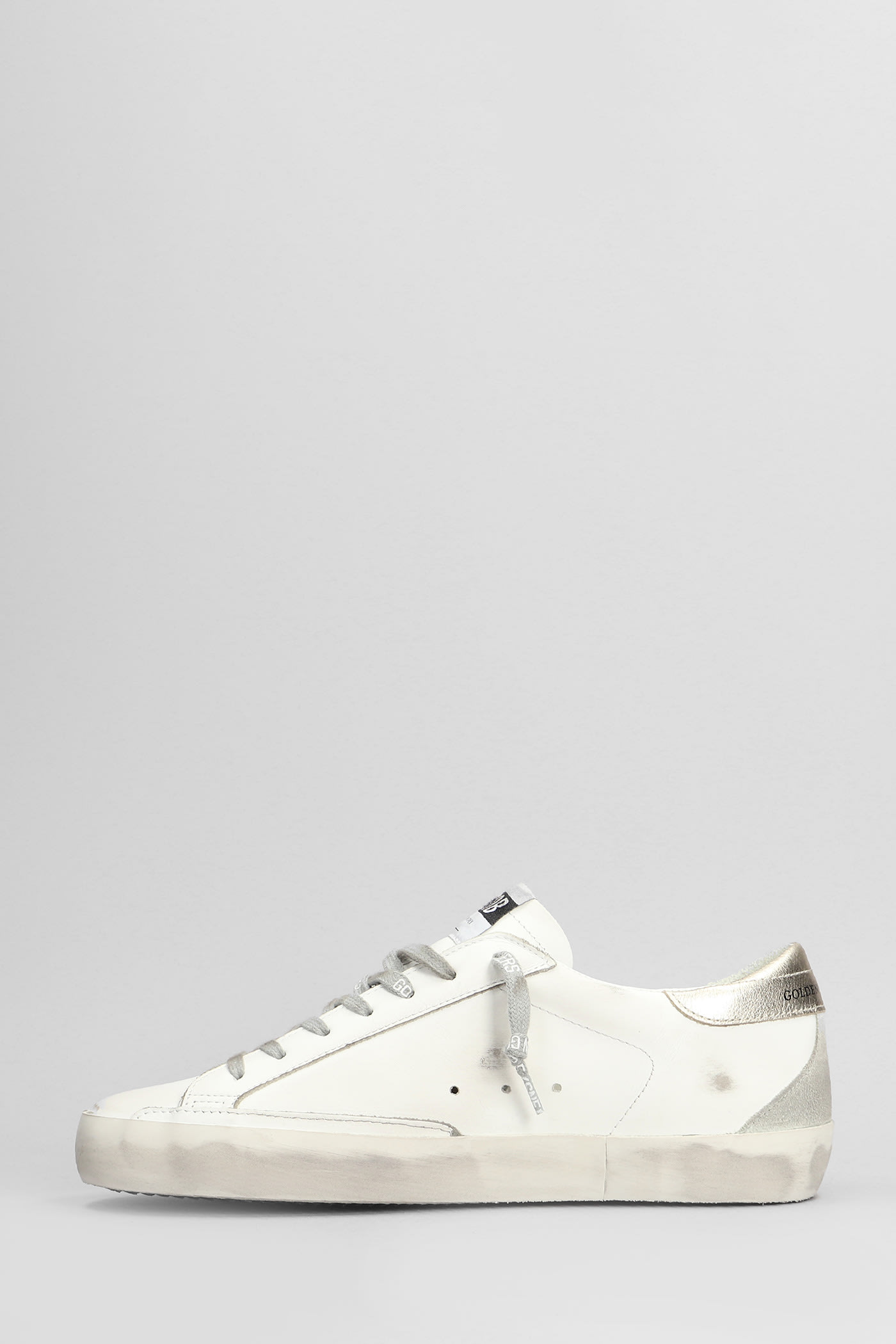 Shop Golden Goose Superstar Sneakers In White Leather