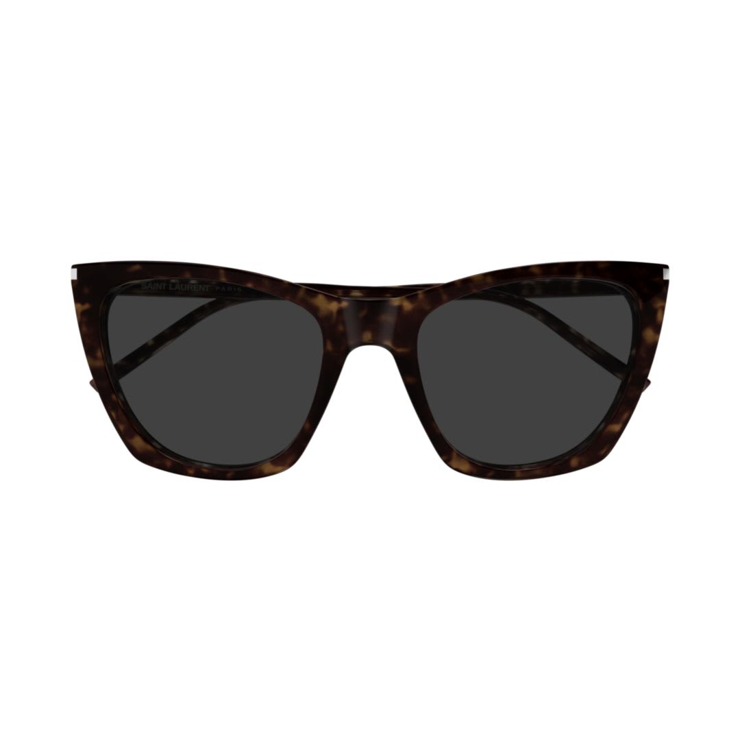 Saint Laurent Sl 214 Kate Thin002-havana-havana-grey In Brown