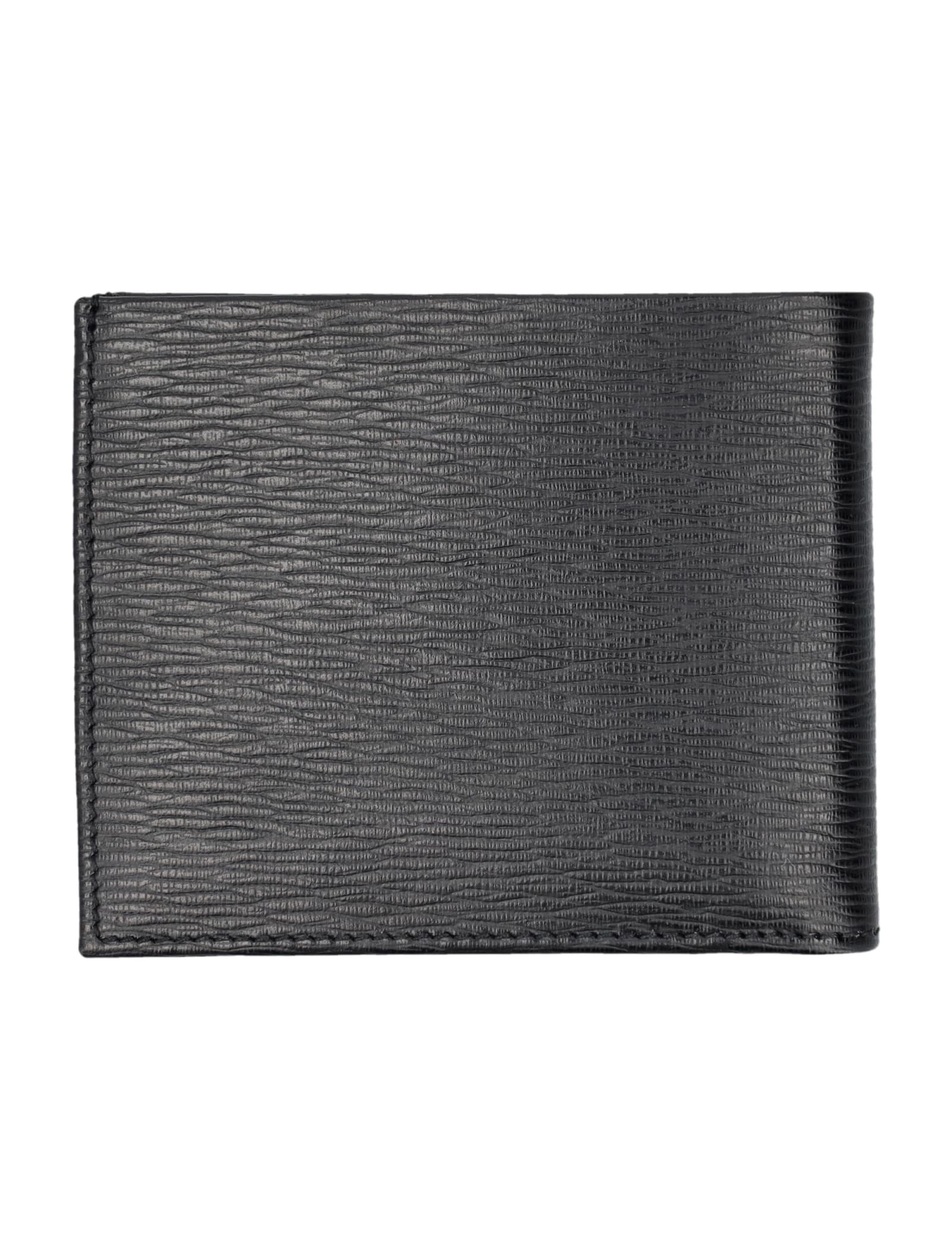 Ferragamo Revival Gancio Bicolor Wallet In Black