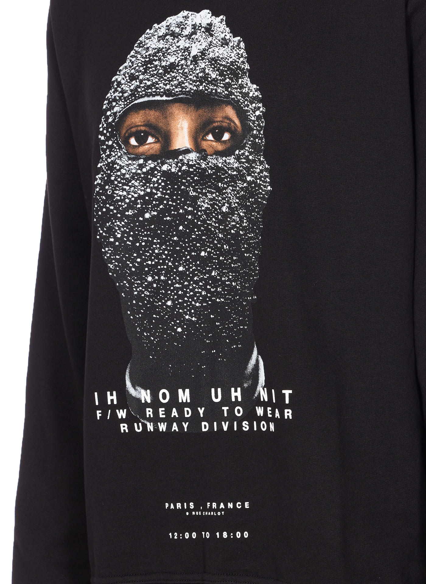 Ih Nom Uh Nit Mask-print Sweatshirt In Black
