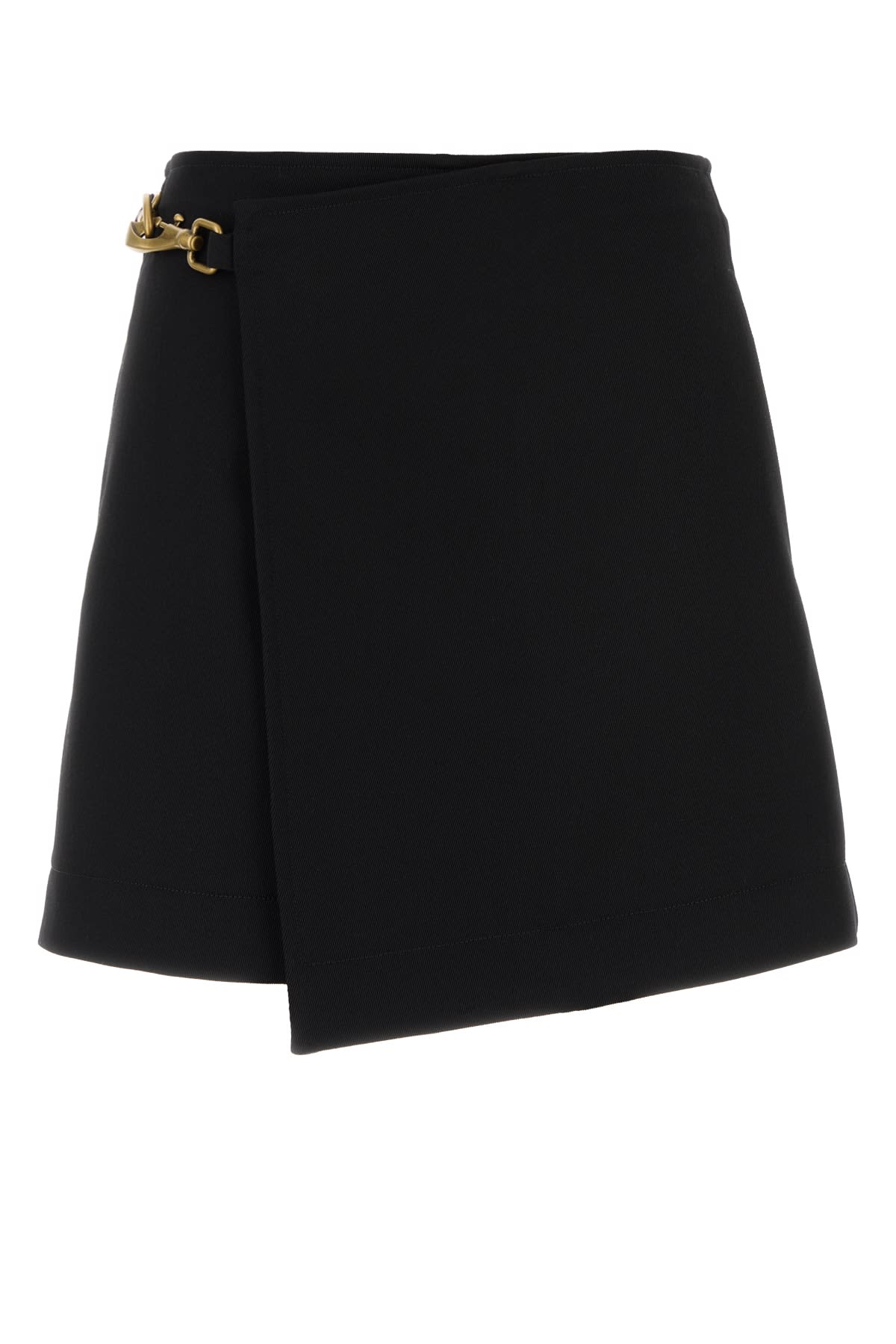 Black Wool Mini Skirt