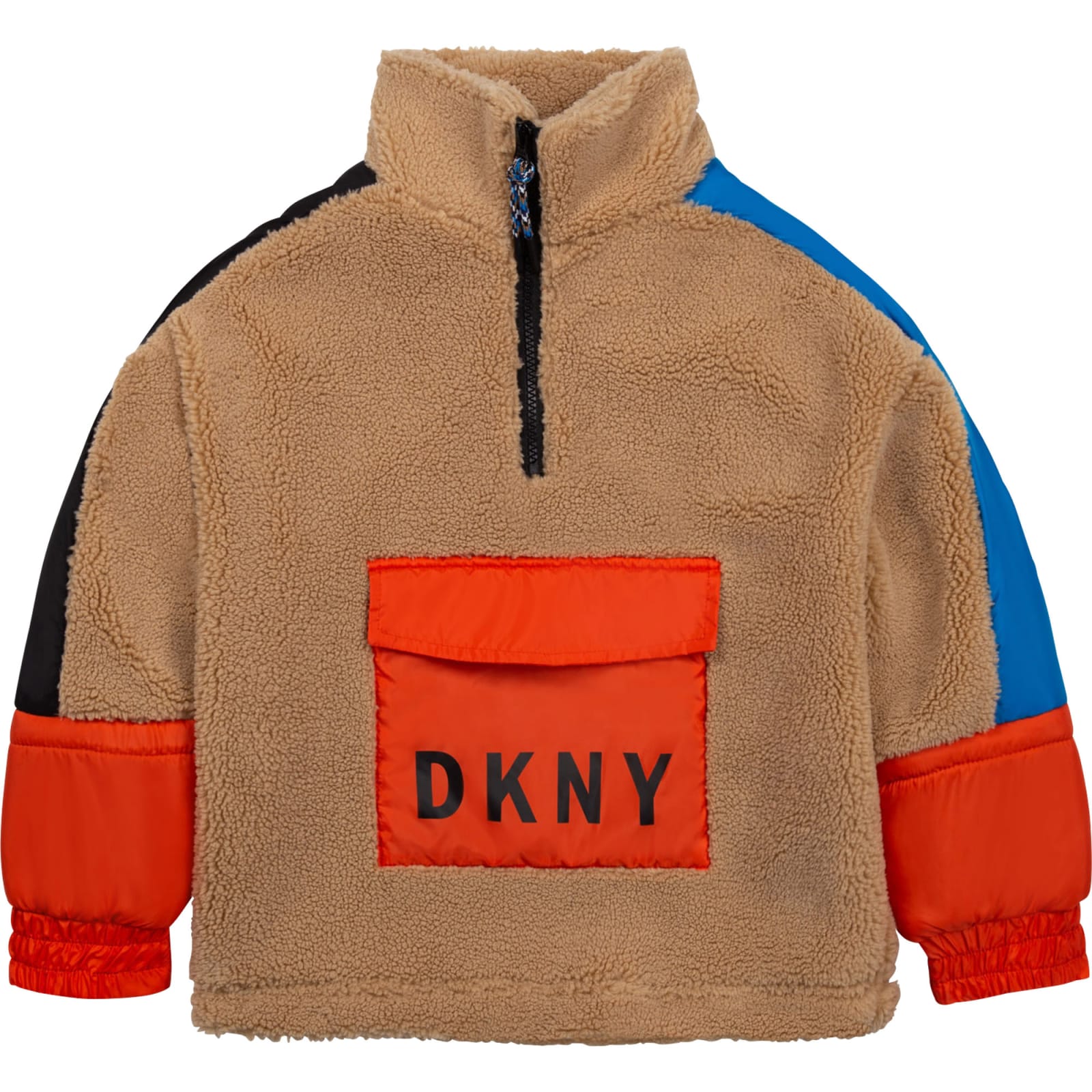 DKNY Sweatshirt Jacket With Contrasting Inserts