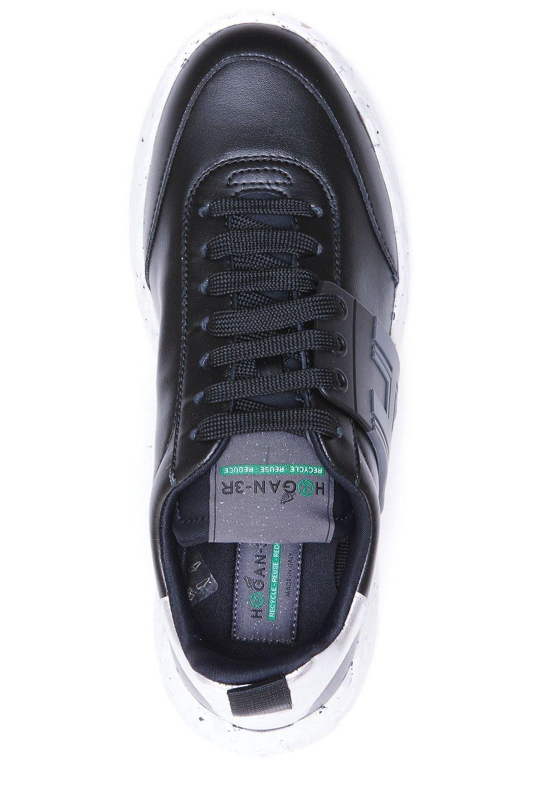 Shop Hogan 3r Lace-up Sneakers In Black