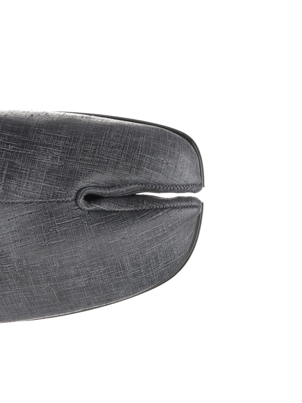 Maison Margiela Tabi Grey Branded Leather Slip On