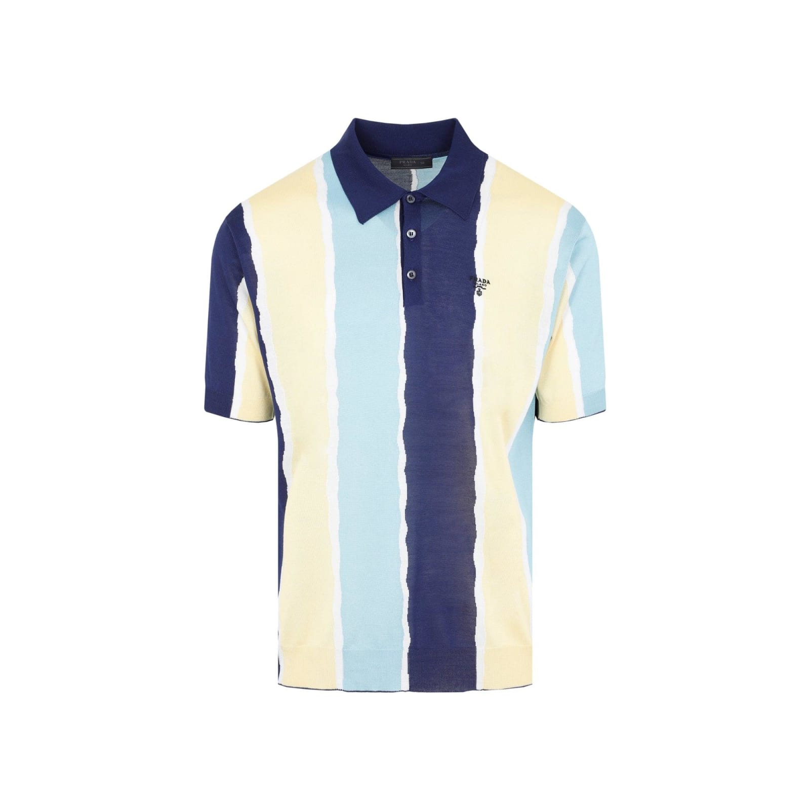 Prada Striped Short-sleeved Polo Shirt