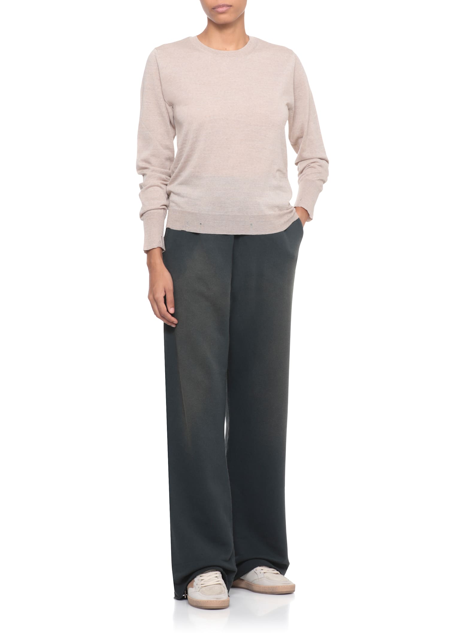 Golden Goose Cotton Pants In Gray