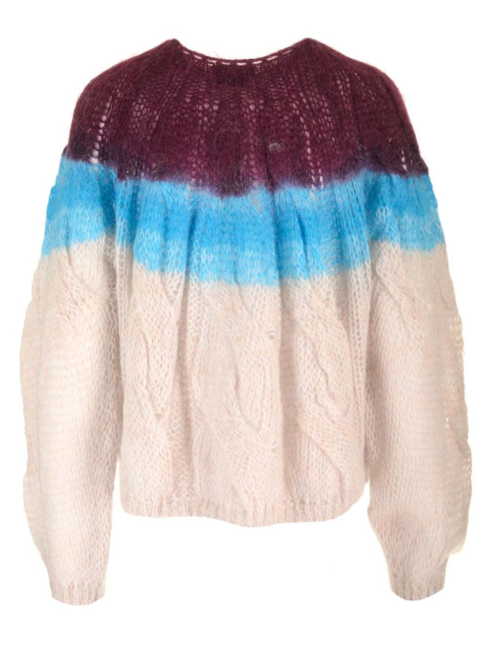 Shop Forte Forte Cable Knit Sweater In Multicolor