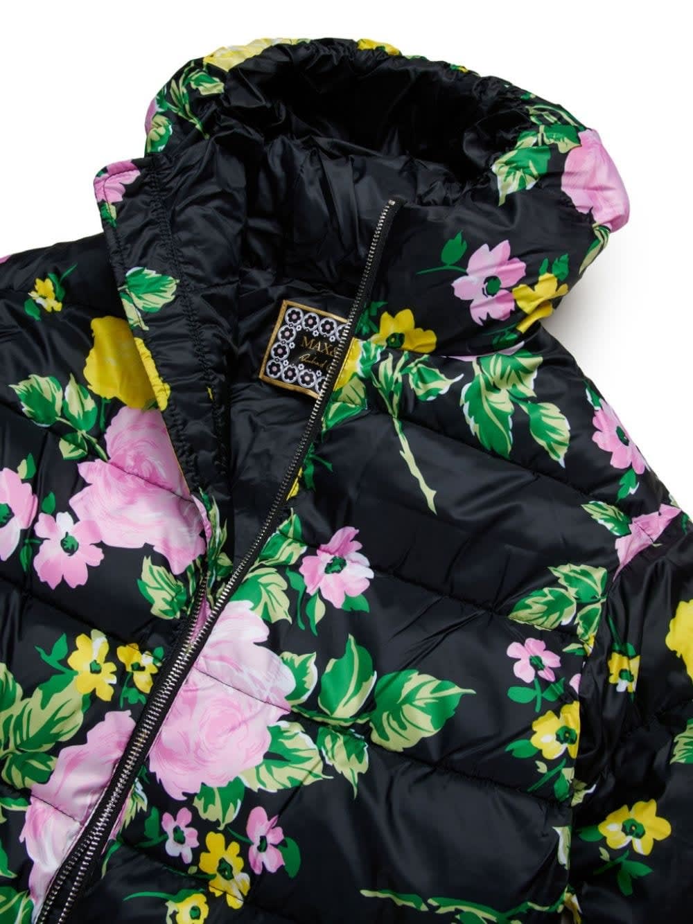 Shop Max&amp;co. Printed Black Down Jacket By Max&co Kids With Richard Quinn