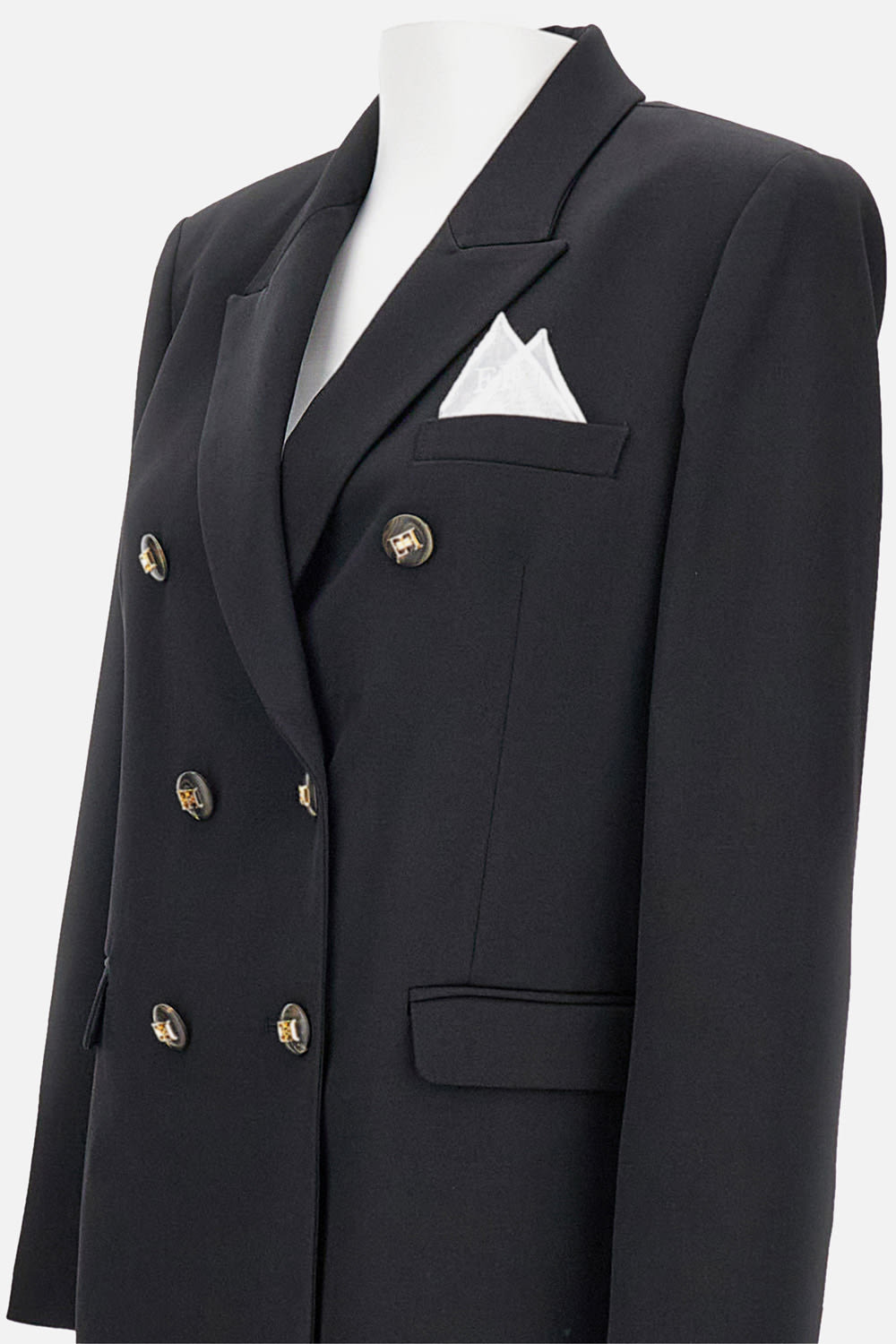 Elisabetta Franchi Cotton Gabardine Blazer With Breast Pocket Clothing In Black