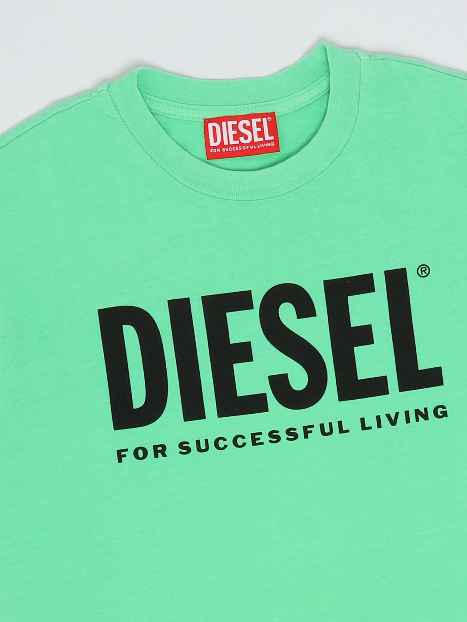 Shop Diesel T-shirt Tnuci T-shirt In Verde Fluo