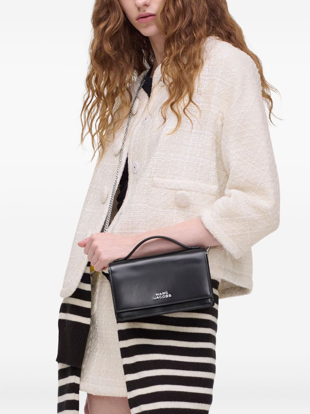 Marc Jacobs The Mirror Mini Crossbody Bag In Black