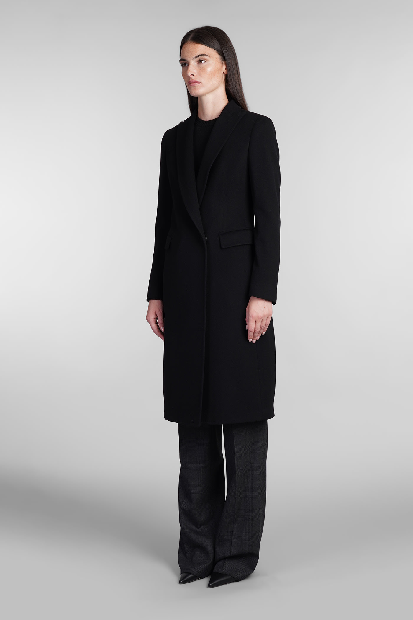 Shop Tagliatore C Zeudi Coat In Black Wool