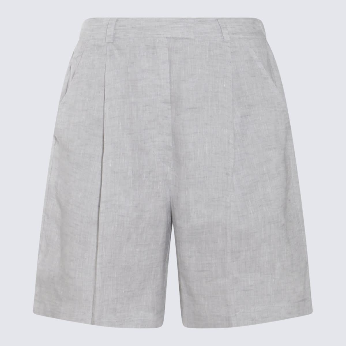 Light Grey Linen Shorts