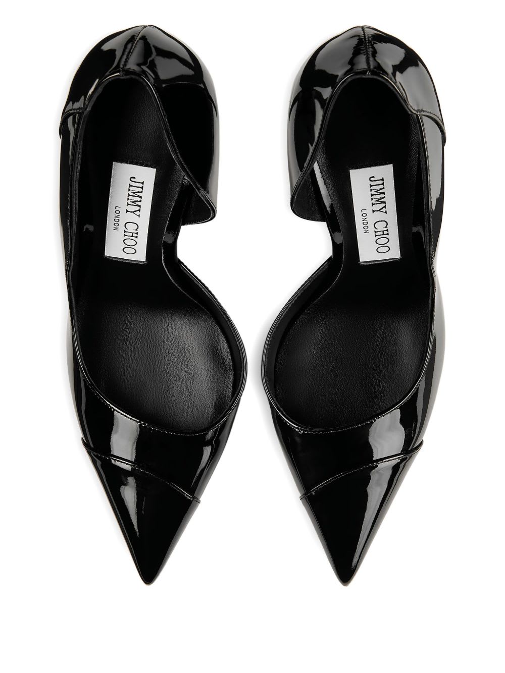 Jimmy Choo Brigitte Black Pumps With Thin Heel In Shiny Leather Woman