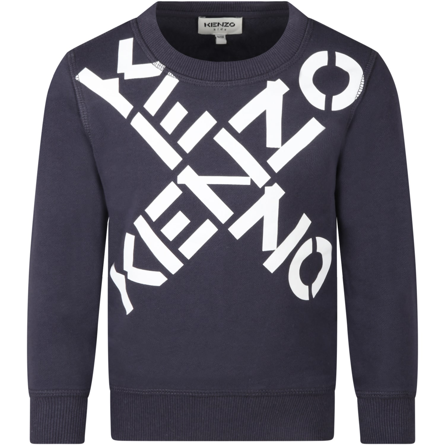 Kenzo Kids Grey Sweatshirt For Kids With Logos