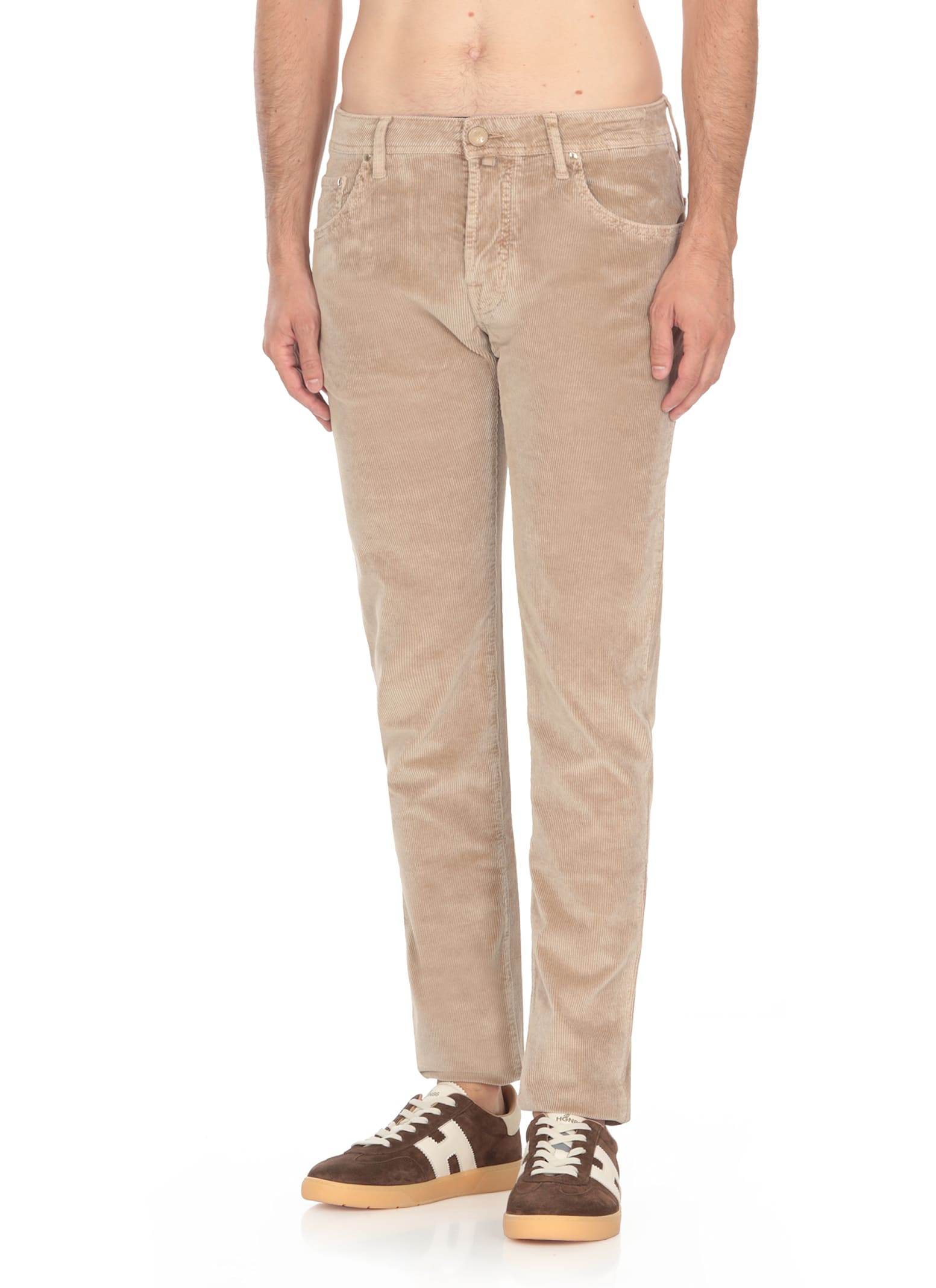 Shop Jacob Cohen Nick Jeans In Beige