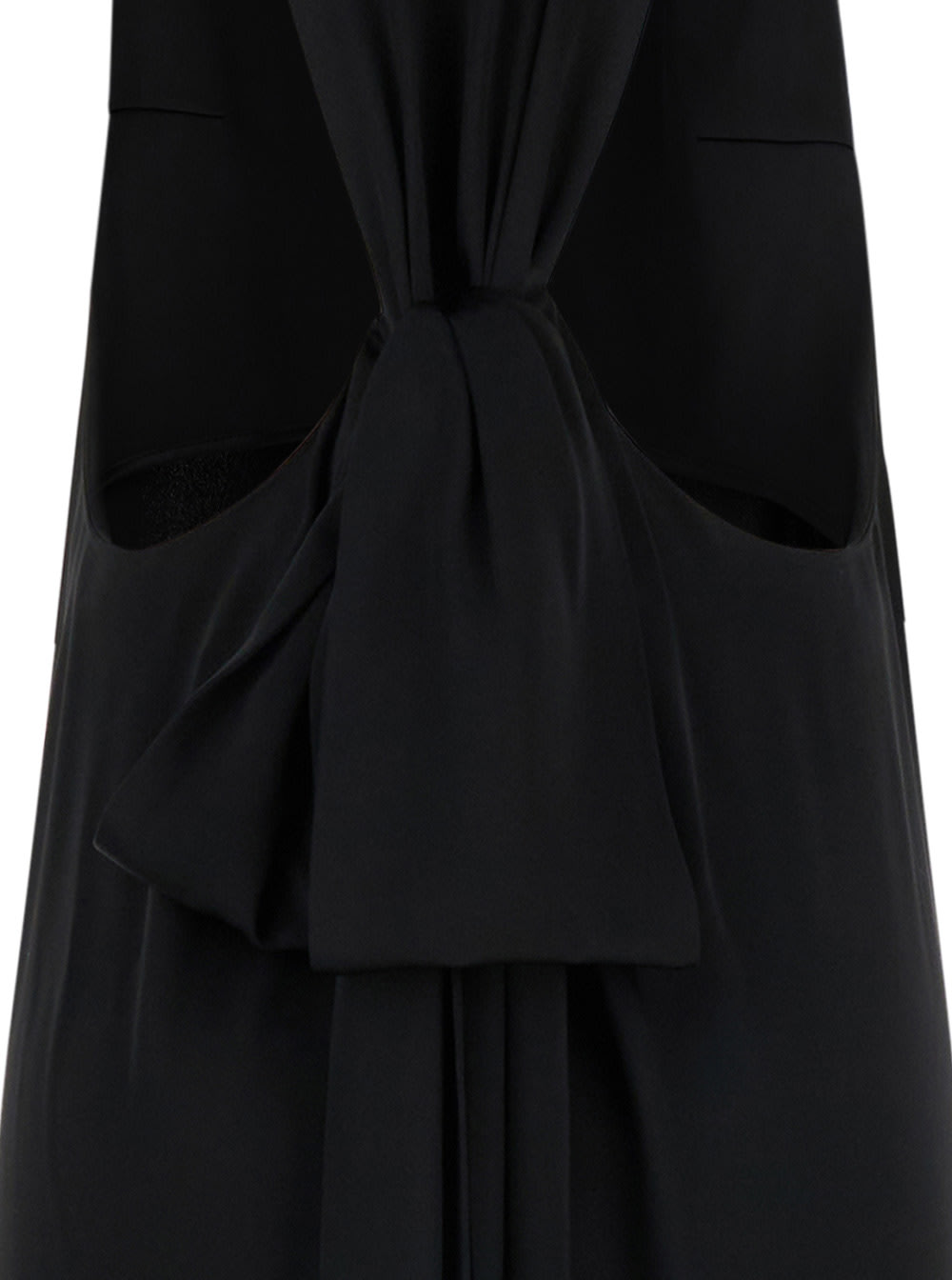 Shop Saint Laurent Black Back-tie Dress In Satin Crepe Woman