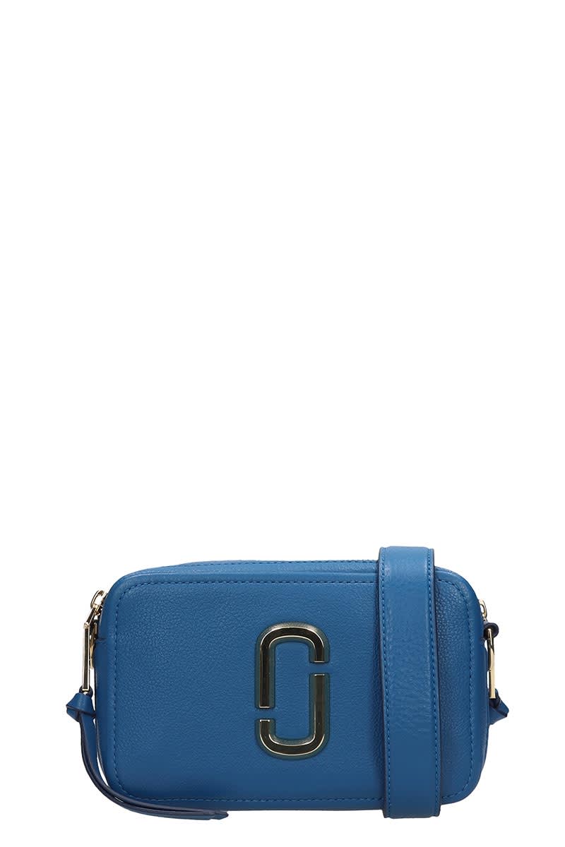 Marc Jacobs The Softshot 21 Shoulder Bag In Blue Leather In Blue