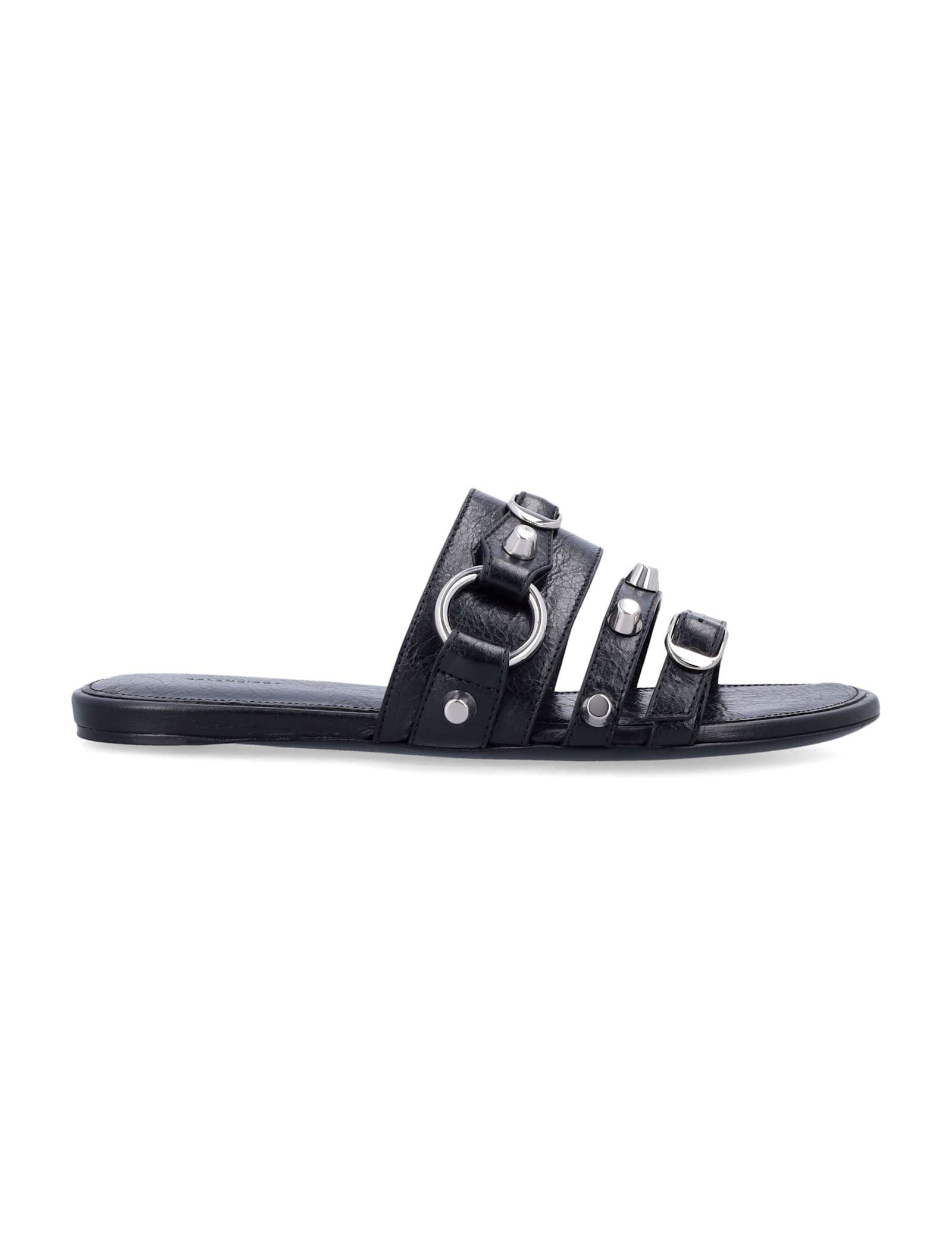 Balenciaga City Flat Mule In Arena Lambskin In Multi