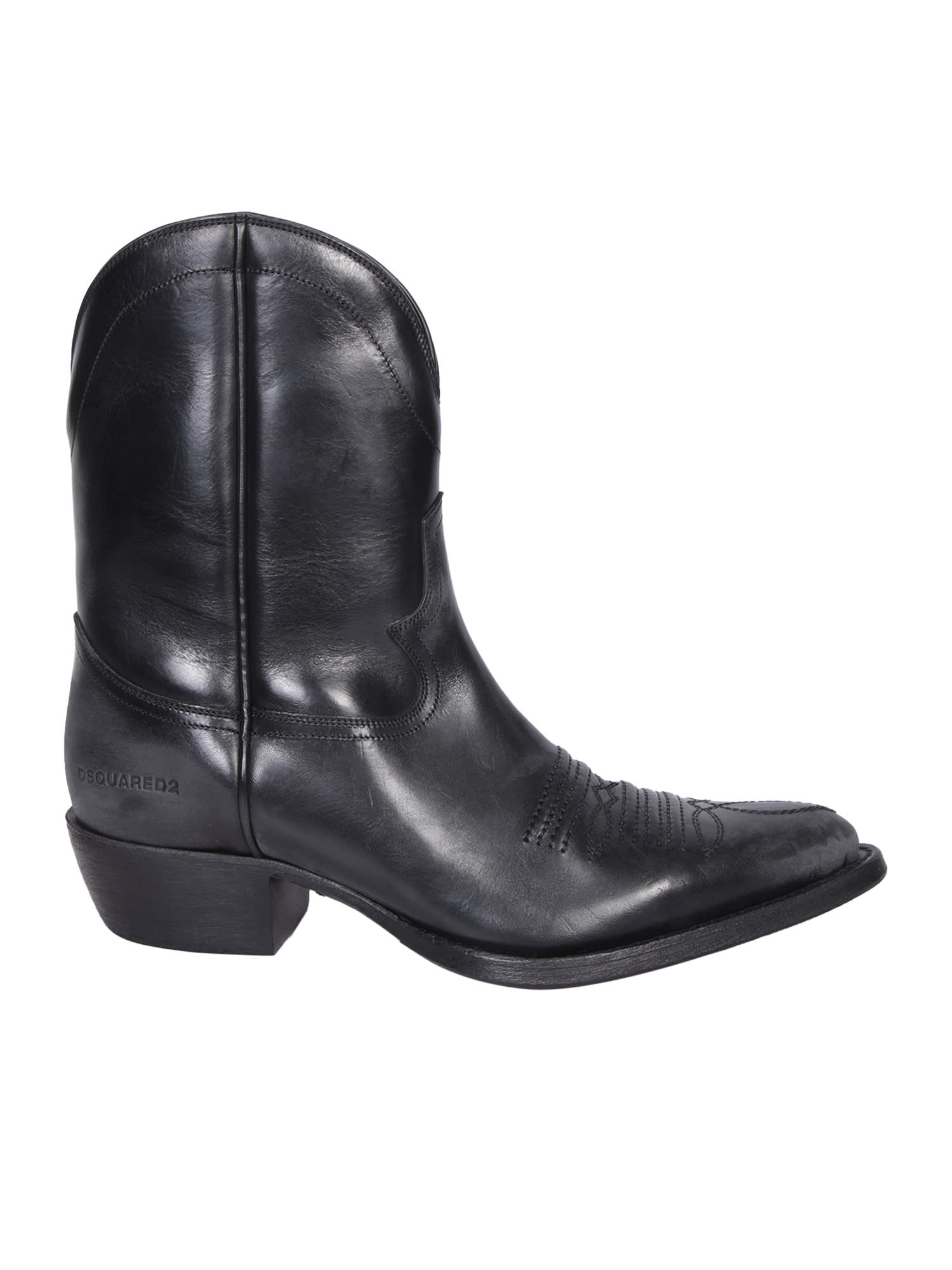 Western Black Ankle Boot