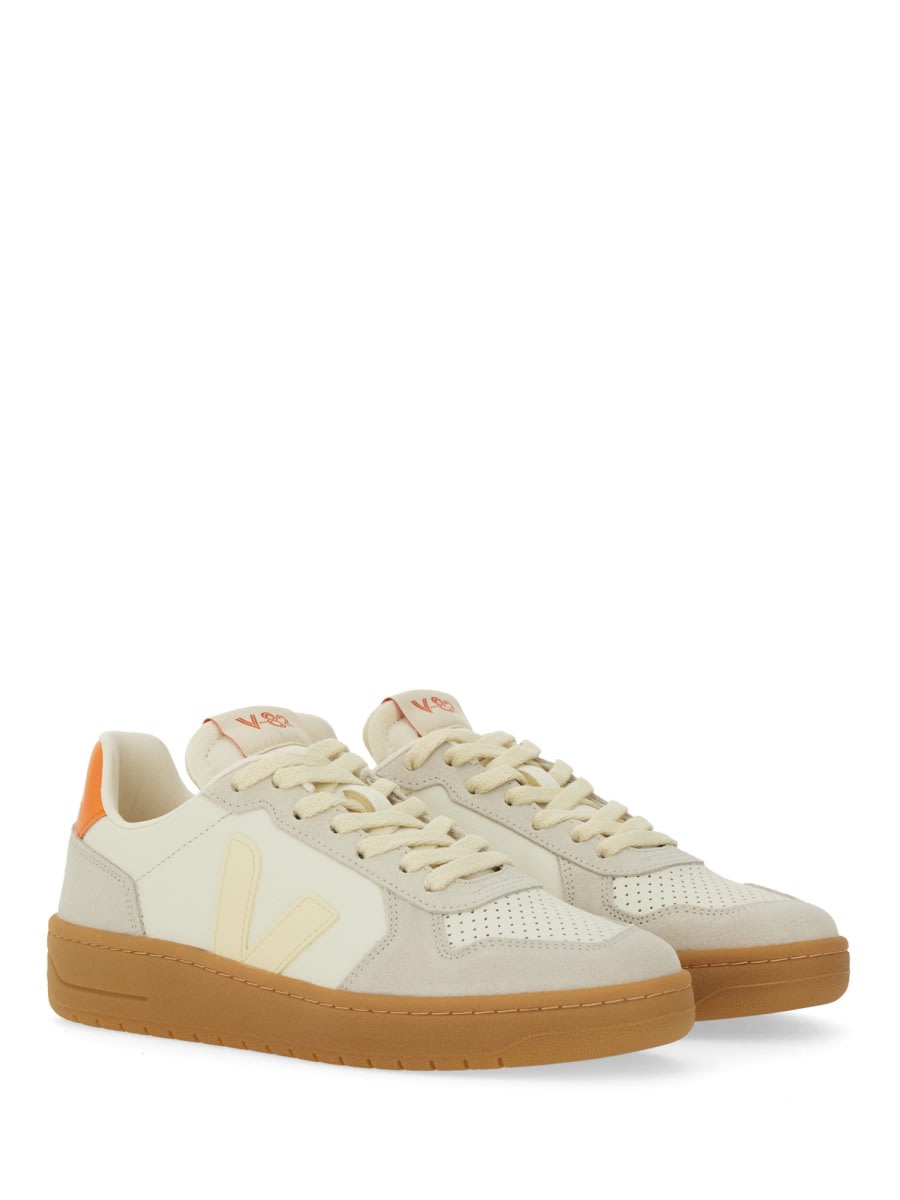 Veja Sneaker V82 Natural V Beig Talon Naranja In White