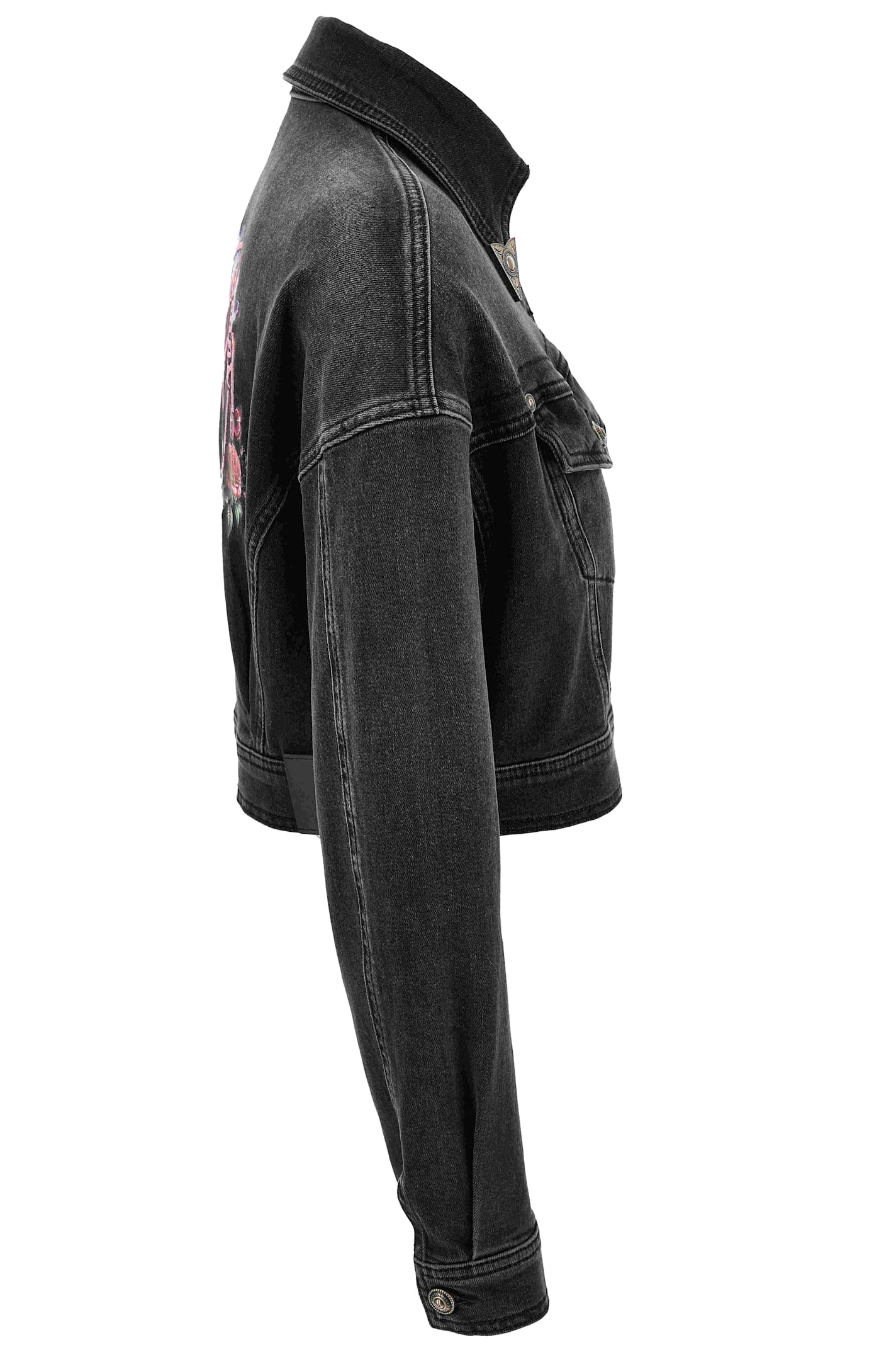 Versace Jeans Couture Denim Jacket In Gray