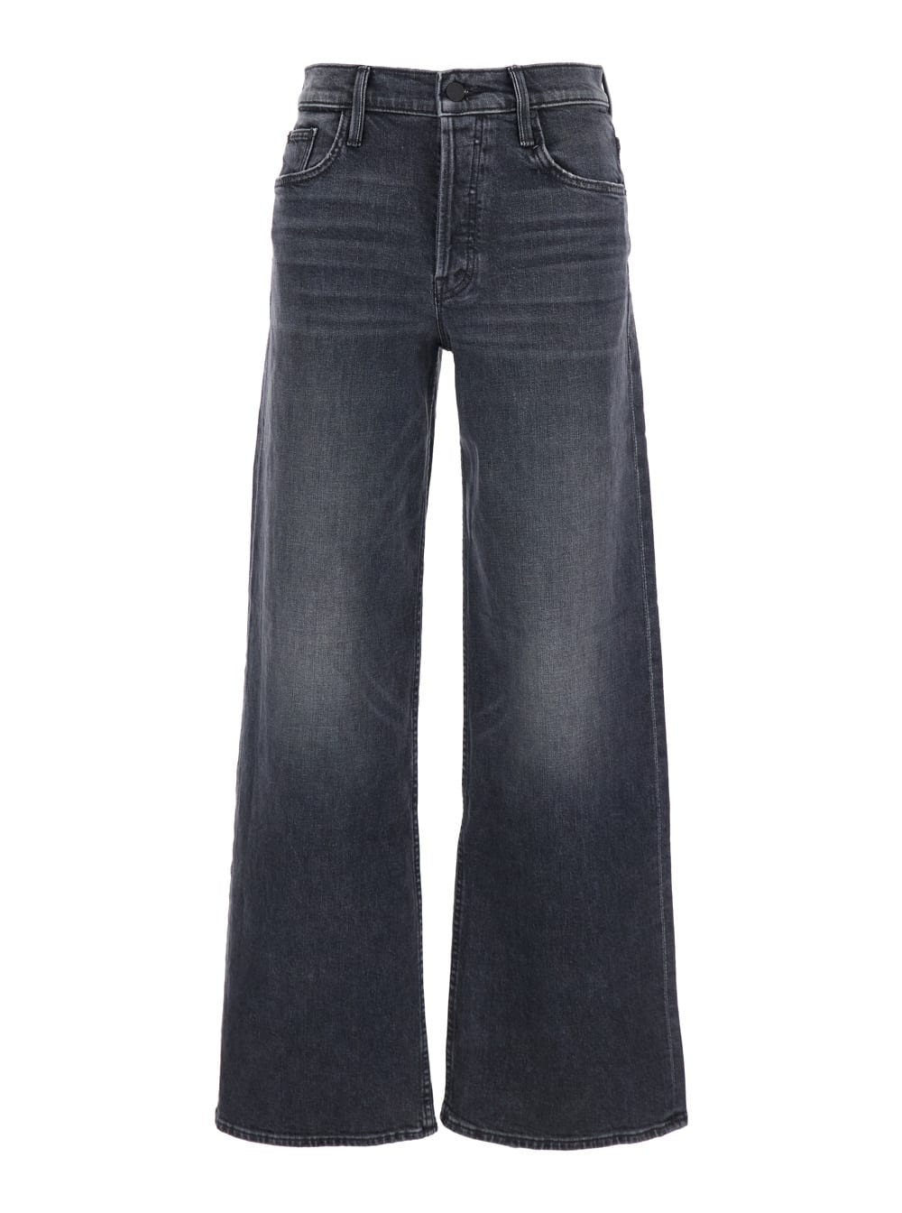 Mother Smoothie Sneak Denim Pants In Black