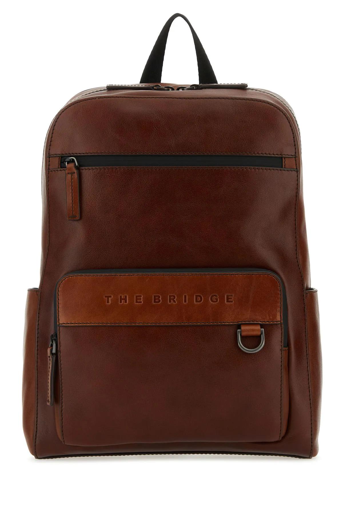 Brown Leather Damiano Backpack