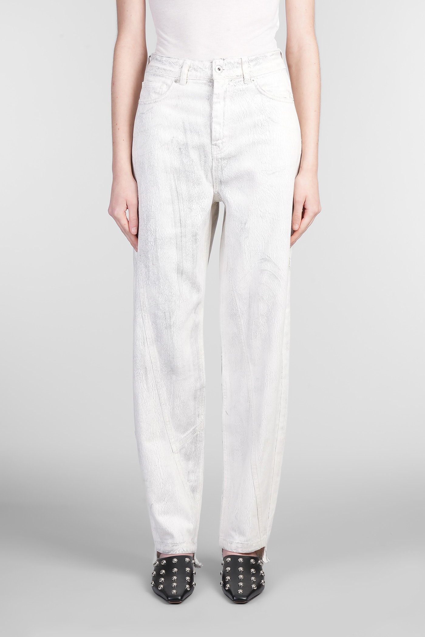 Shop Halfboy Jeans In White Denim
