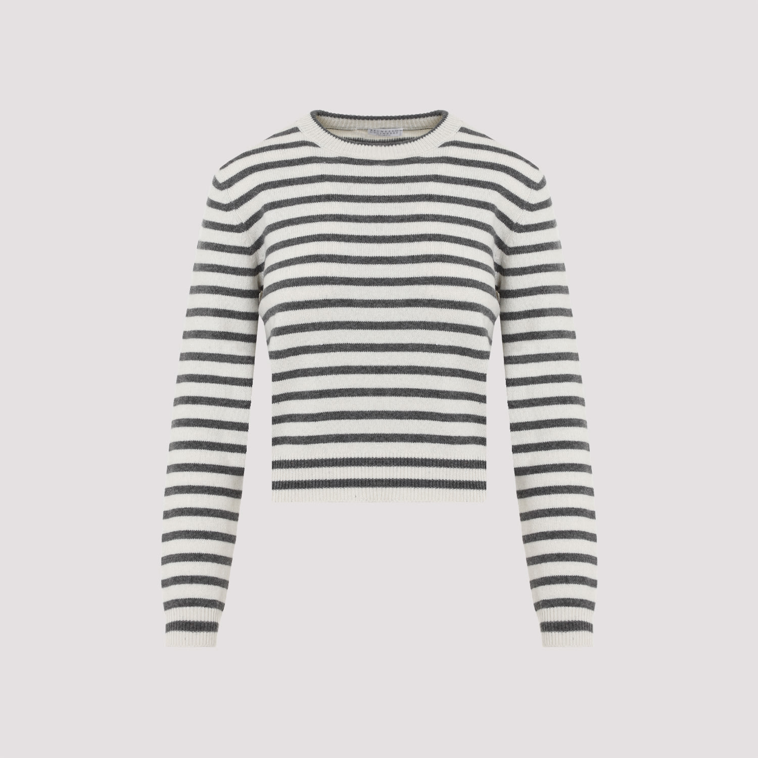 Shop Brunello Cucinelli Stripe Paillettes Sweater In Panama