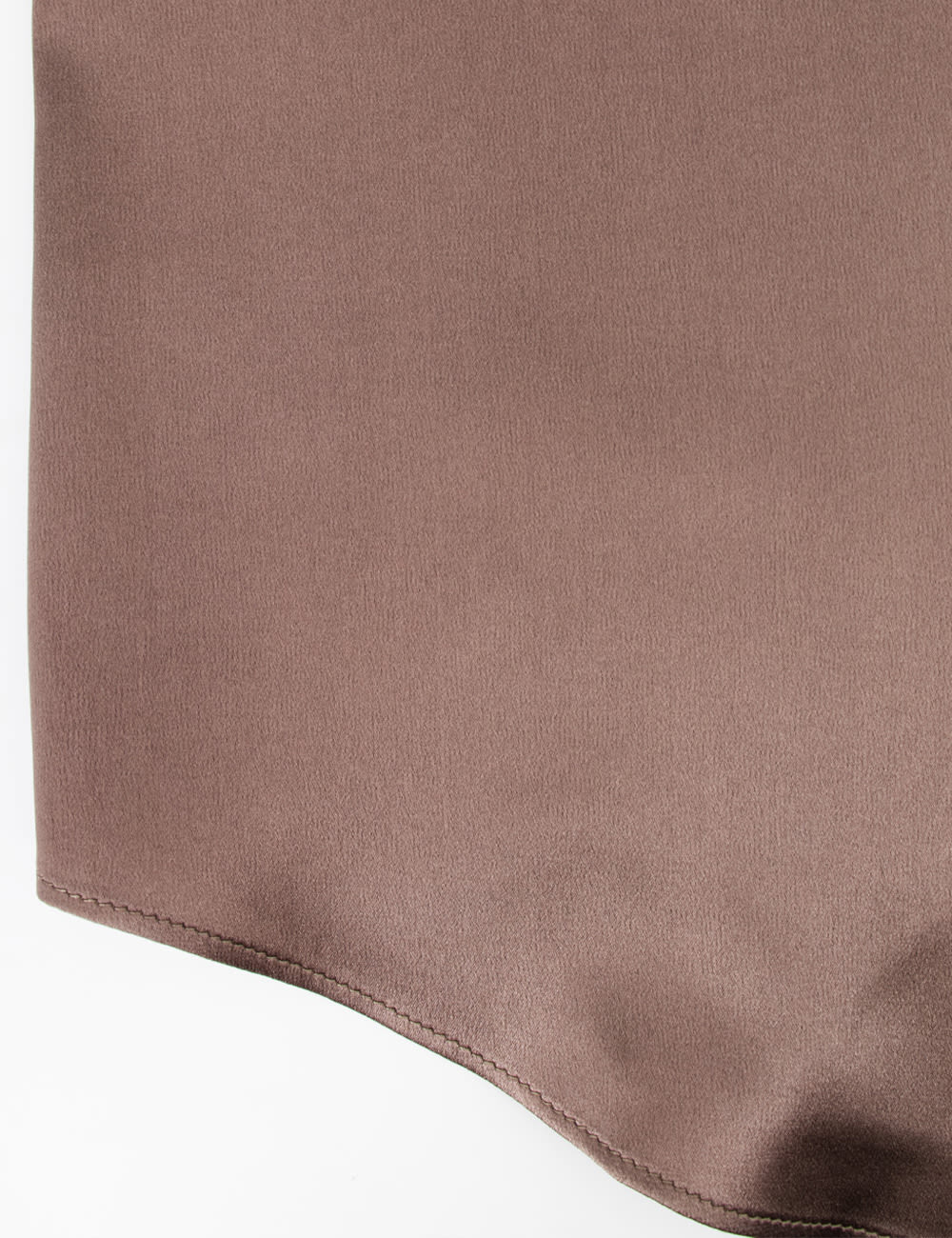 Brunello Cucinelli Brown Satin Reversible Top In Cacao