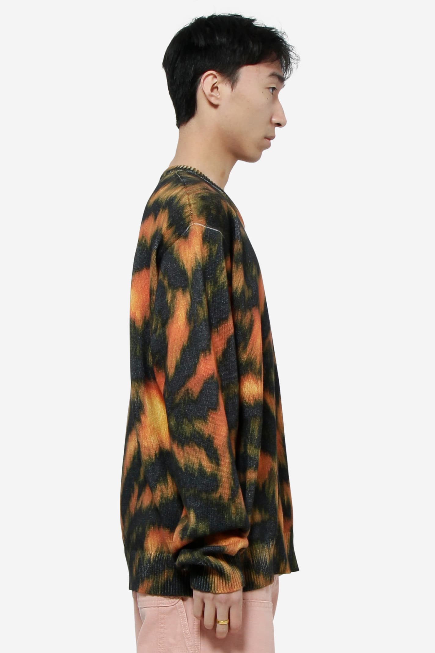 Stussy Printed Fur Sweater In Orange | ModeSens