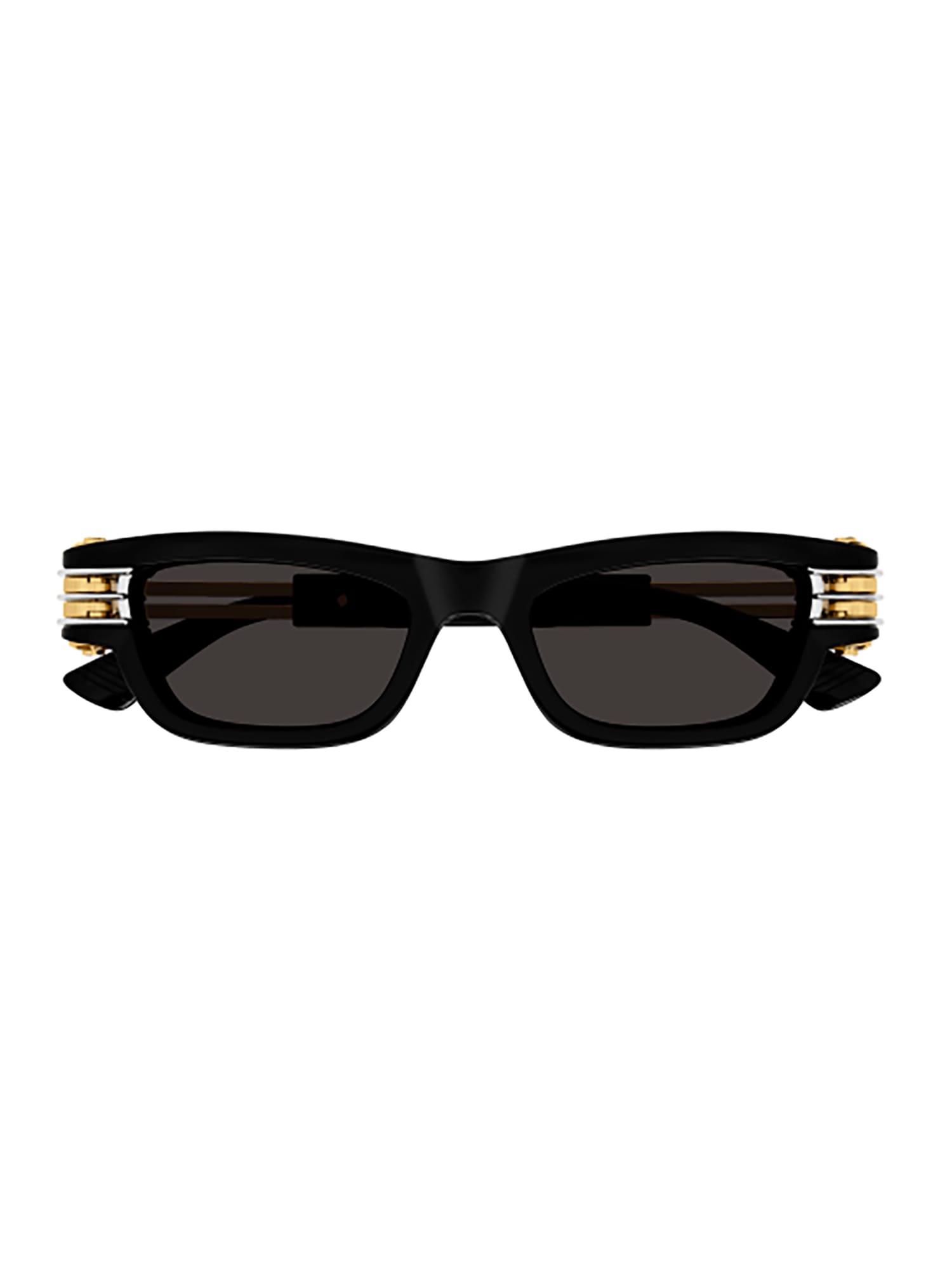 Bottega Veneta Bv1308s Sunglasses In Black Gold Grey