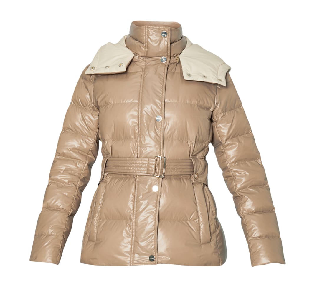 Shop Liu •jo Down Jacket In Beige